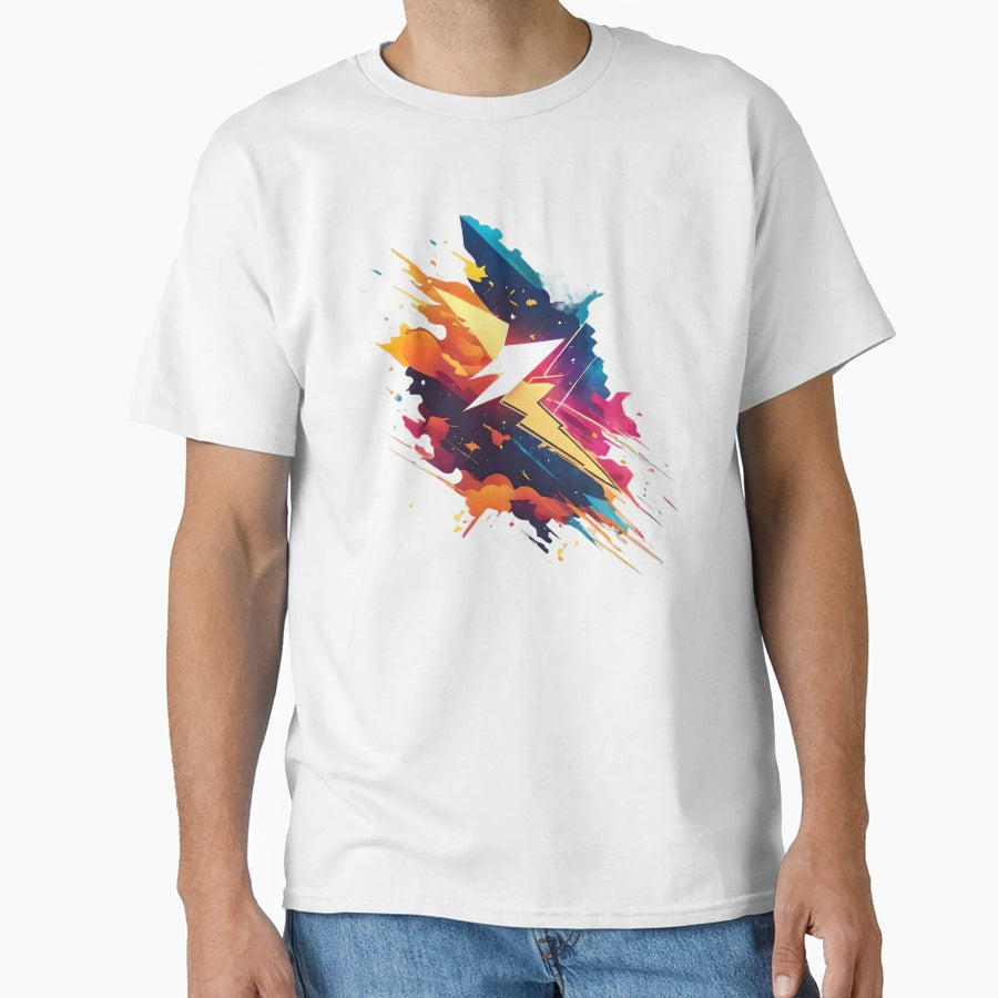 Colorful Lightning Explosions T-Shirt - Trendy Graphic Men Women - T-Shirt, Sweatshirt, Hoodie