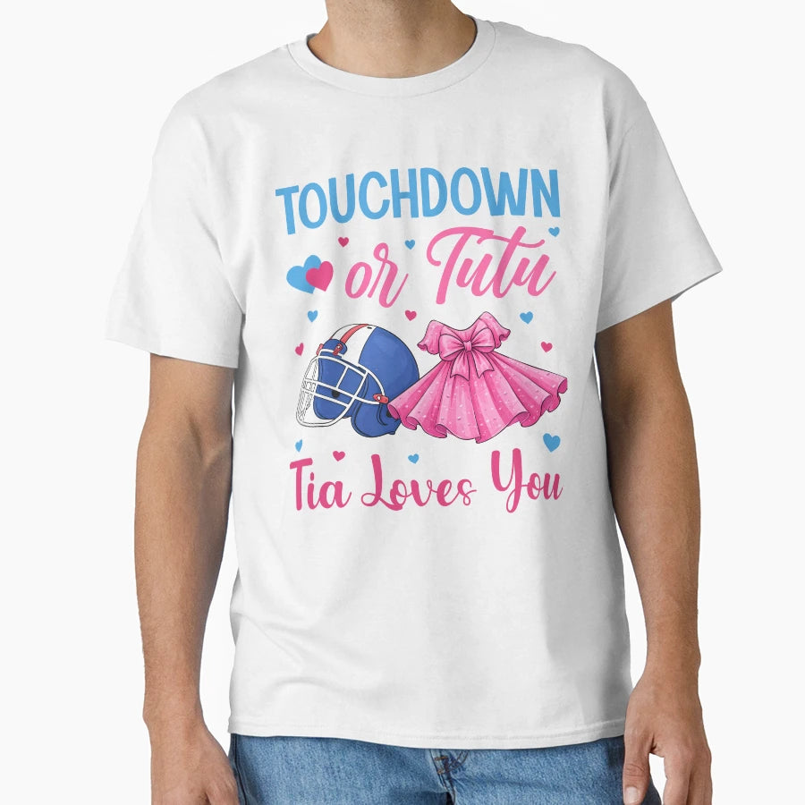 Touchdown Or Tutu Football T-Shirt - Unique Graphic for Adults - T-Shirt, Sweatshirt, Hoodie