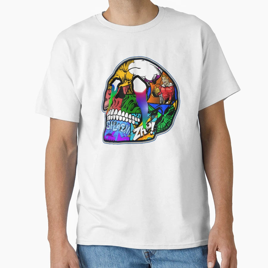 Comic Book Skull T-Shirt - Streetwear Style Unisex - T-Shirt, Sweatshirt, Hoodie