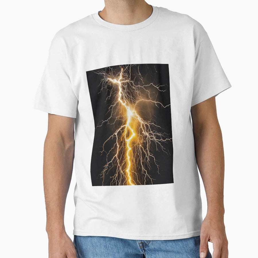Lightning Strikes 5 T-Shirt - Minimalist Print Men Women - T-Shirt, Sweatshirt, Hoodie