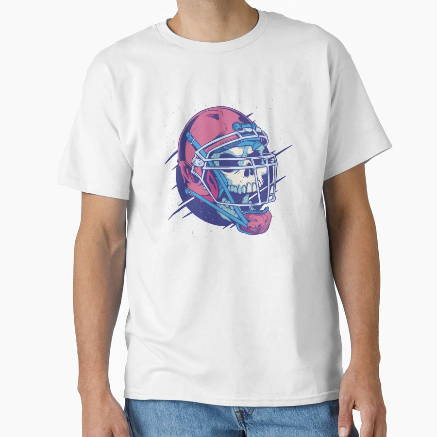 American Football Skull T-Shirt - Novelty Apparel Unisex - T-Shirt, Sweatshirt, Hoodie