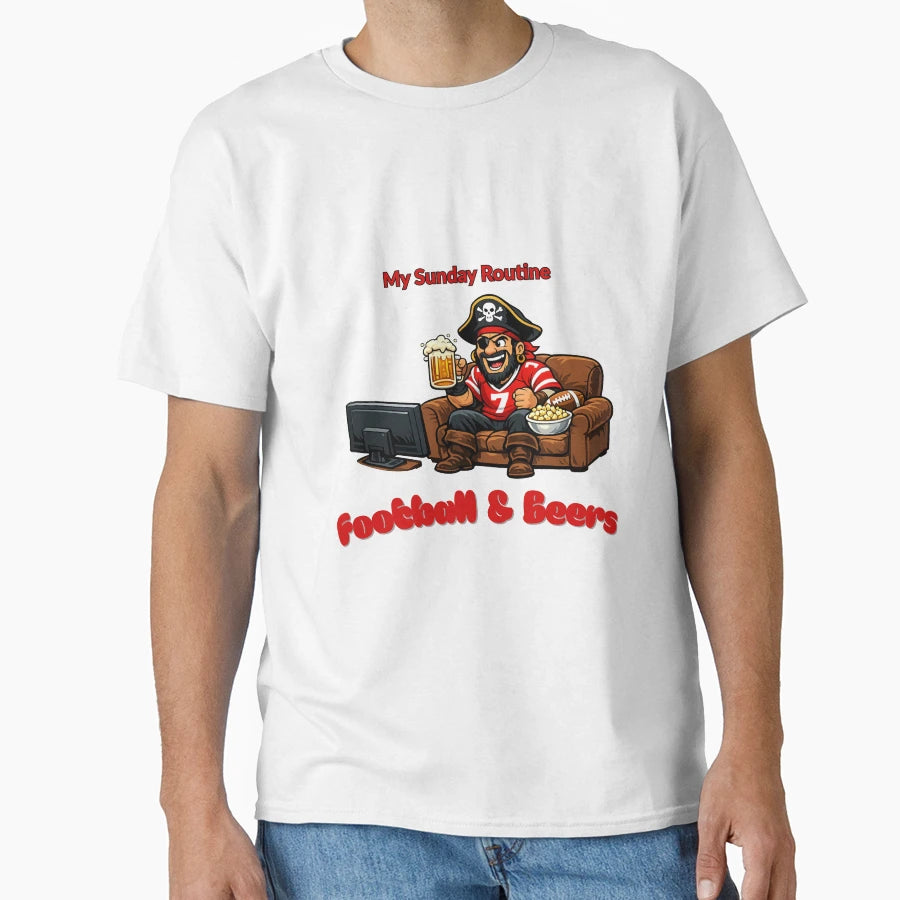 Tampa Bay Buccaneers Sunday T-Shirt - Casual Everyday Wear for Adults - T-Shirt, Sweatshirt, Hoodie