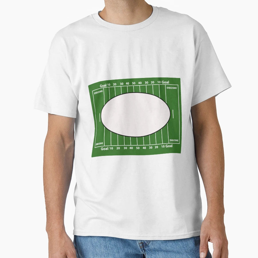 American Football Field Frame T-Shirt - Minimalist Print for Adults - T-Shirt, Sweatshirt, Hoodie