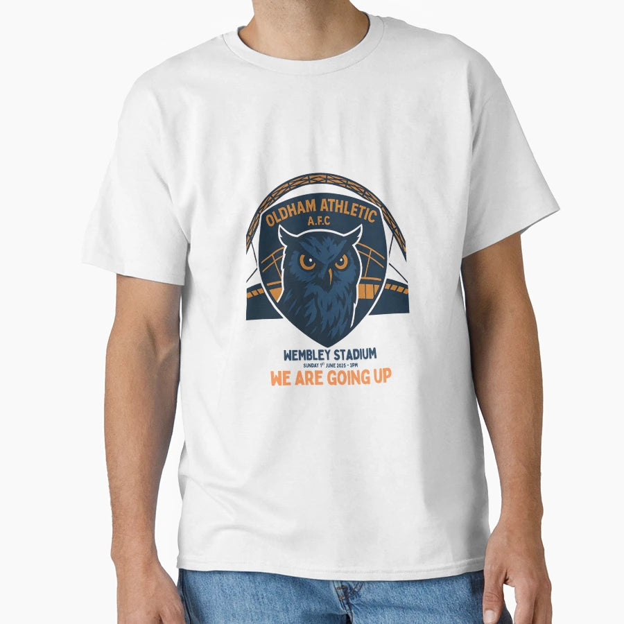 Oldham Athletic Afc Latics Wembley T-Shirt - Fun Novelty Design for Adults - T-Shirt, Sweatshirt, Hoodie