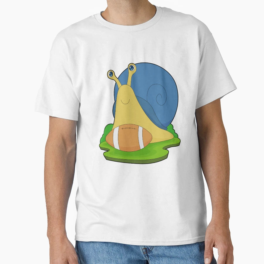 Snail American Football Sports T-Shirt - Custom Art Print Men Women - T-Shirt, Sweatshirt, Hoodie