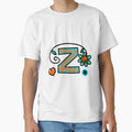 Letter Z Abc Monogram Hand Drawn T-Shirt - Trendy Graphic Men Women - T-Shirt, Sweatshirt, Hoodie