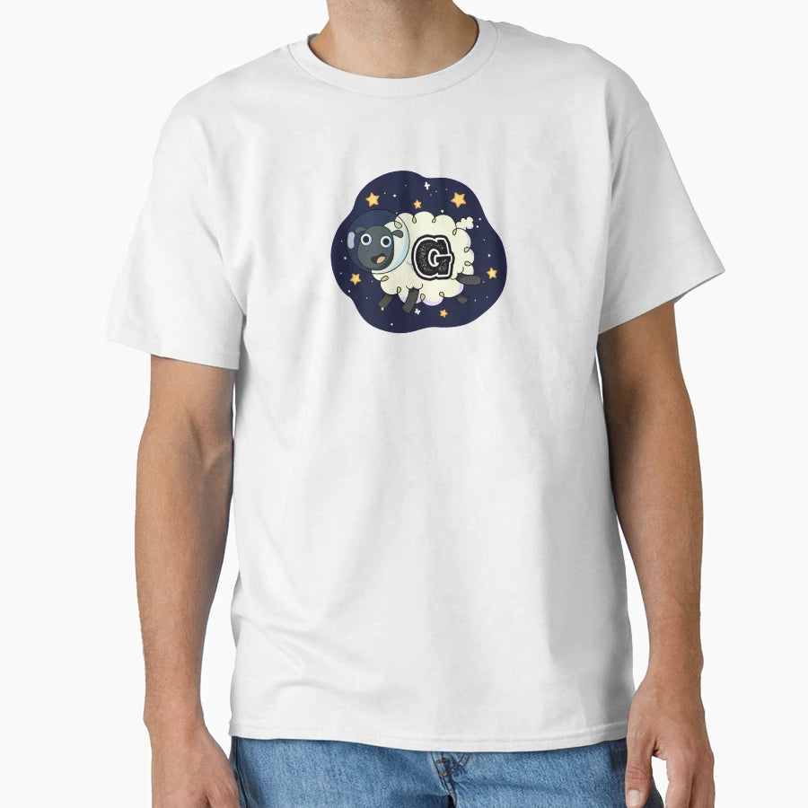 Alphabet Letter G Space Sheep T-Shirt - Casual Everyday Wear Men Women - T-Shirt, Sweatshirt, Hoodie