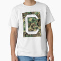 Letter C Military Camo Stencil Font T-Shirt - Fun Novelty Design for Adults - T-Shirt, Sweatshirt, Hoodie