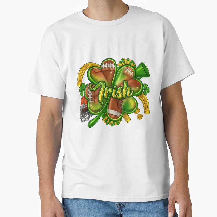 Irish Football Clover Lucky Sports T-Shirt - Fun Novelty Design Unisex - T-Shirt, Sweatshirt, Hoodie