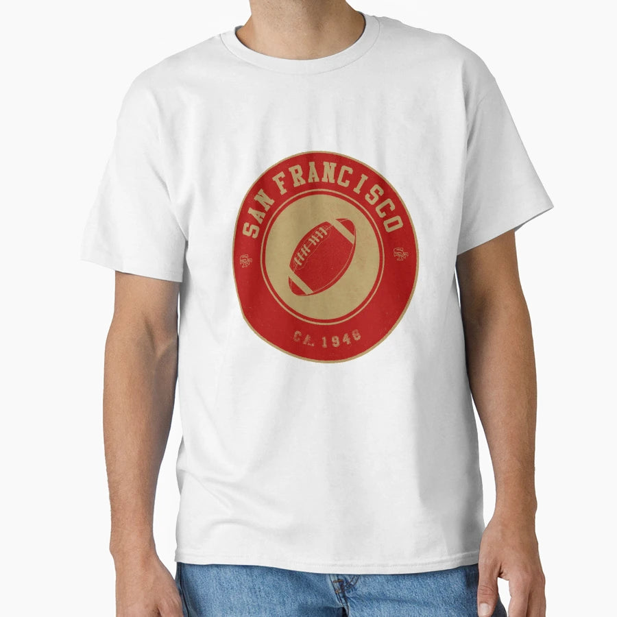 San Francisco Football Logo Red T-Shirt - Fun Novelty Design Men Women - T-Shirt, Sweatshirt, Hoodie