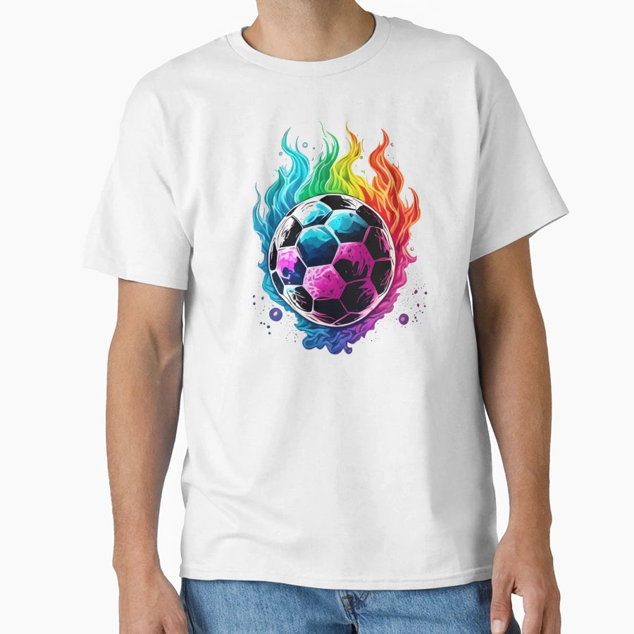 Psychedelic Soccer Ball T-Shirt - Casual Everyday Wear Unisex - T-Shirt, Sweatshirt, Hoodie