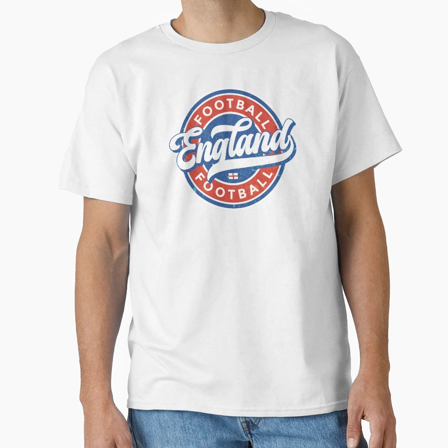 England Football Badge Round England T-Shirt - Aesthetic Graphic Men Women - T-Shirt, Sweatshirt, Hoodie