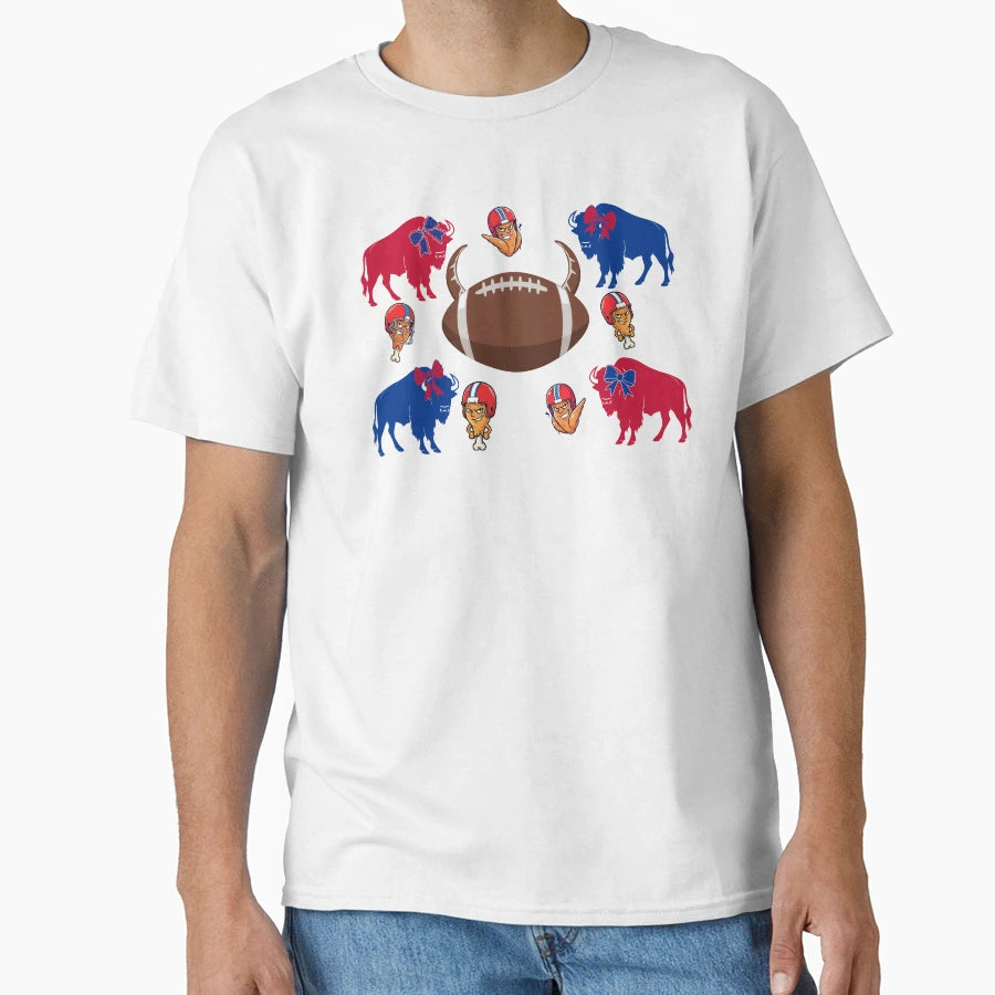 Buffalo New York Football T-Shirt - Custom Art Print Men Women - T-Shirt, Sweatshirt, Hoodie