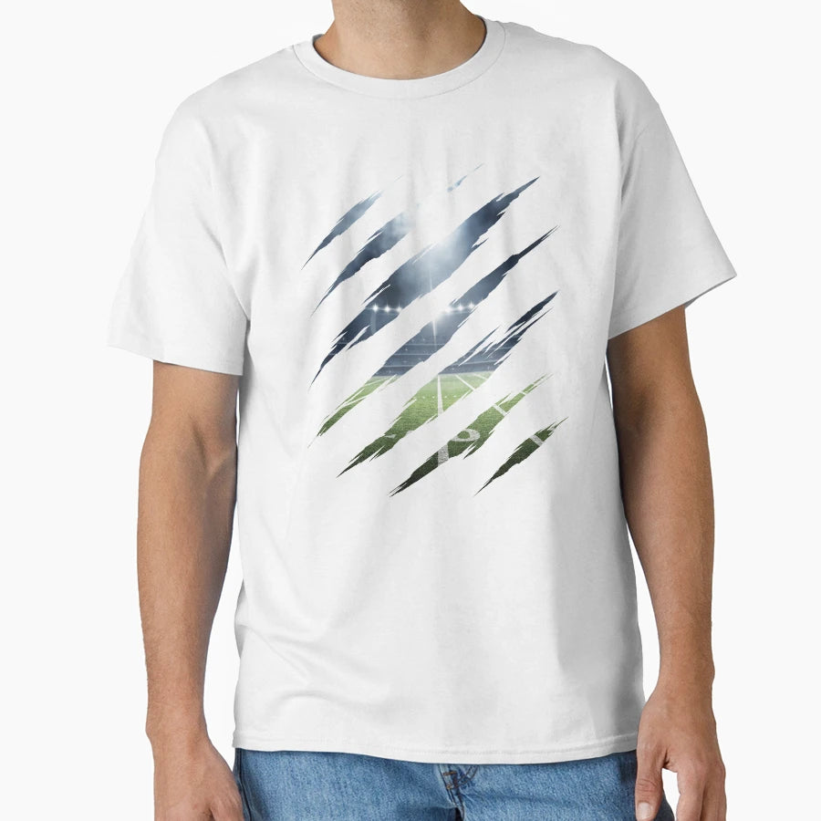 Football Stadium Sports Field Pattern T-Shirt - Trendy Graphic Unisex - T-Shirt, Sweatshirt, Hoodie