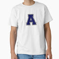 Silver And Navy Varsity Letter T-Shirt - Streetwear Style Unisex - T-Shirt, Sweatshirt, Hoodie