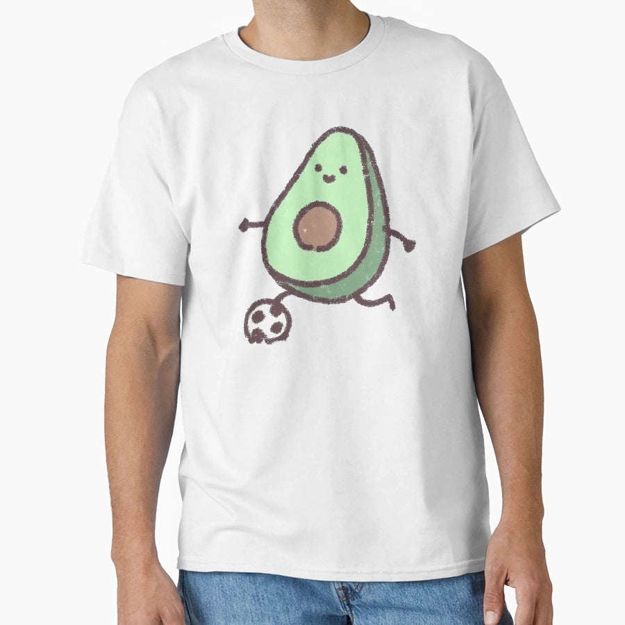 Soccer Football Avocado Playful T-Shirt - Custom Art Print Men Women - T-Shirt, Sweatshirt, Hoodie