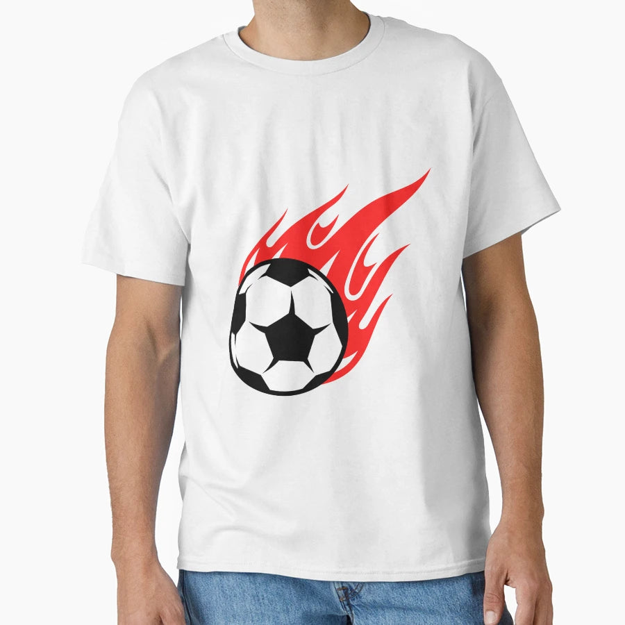 Football Ball Fire Football Lovers T-Shirt - Streetwear Style Unisex - T-Shirt, Sweatshirt, Hoodie