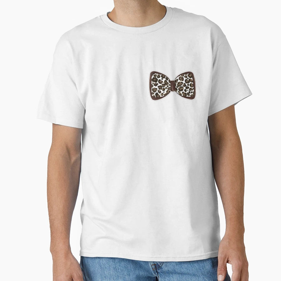 Leopard Bow Aesthetic Art T-Shirt - Custom Art Print for Adults - T-Shirt, Sweatshirt, Hoodie