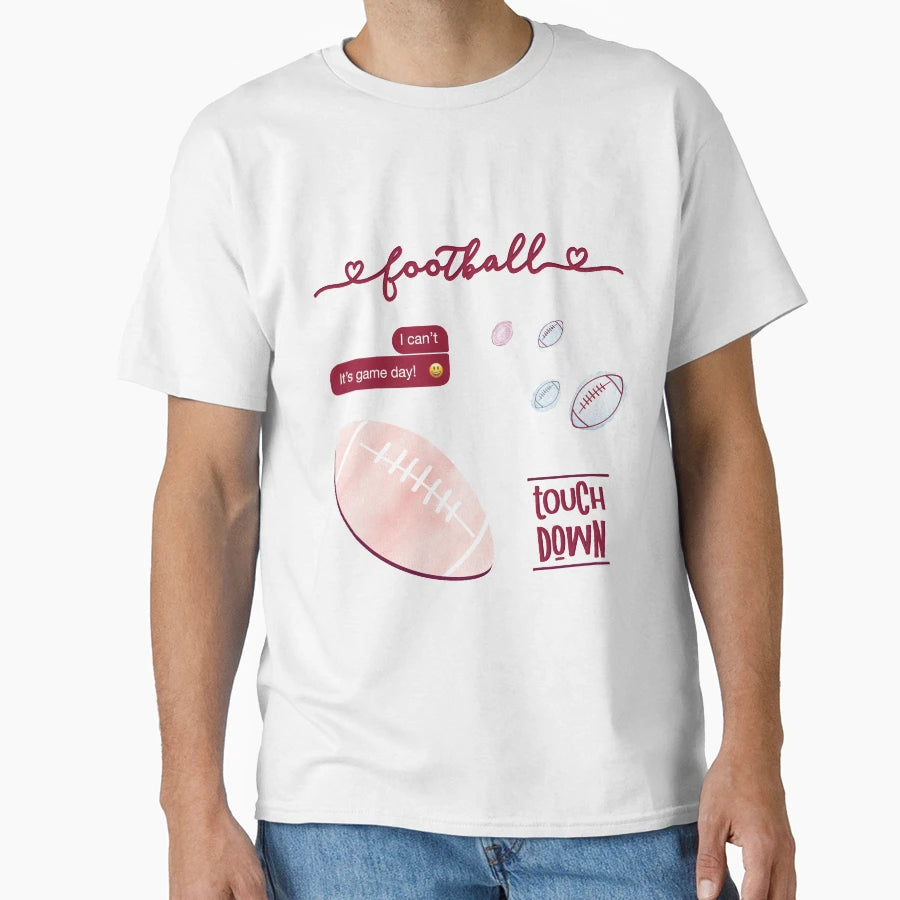 Maroon Watercolor Football Pack T-Shirt - Fun Novelty Design Unisex - T-Shirt, Sweatshirt, Hoodie