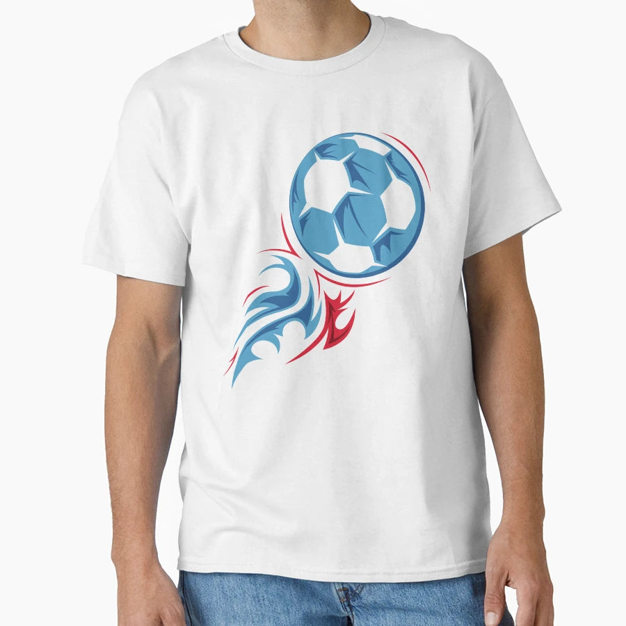 Fire Ball Soccer Symbol Illustration Icon T-Shirt - Novelty Apparel Unisex - T-Shirt, Sweatshirt, Hoodie