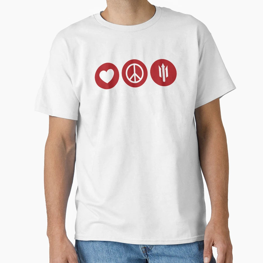 Love Peace United Red White T-Shirt - Streetwear Style Men Women - T-Shirt, Sweatshirt, Hoodie