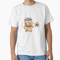 Soccer Cat Kawaii Animal T-Shirt - Custom Art Print for Adults - T-Shirt, Sweatshirt, Hoodie