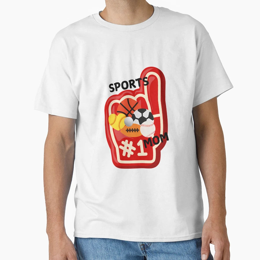 Sports Mom T-Shirt - Custom Art Print Unisex - T-Shirt, Sweatshirt, Hoodie