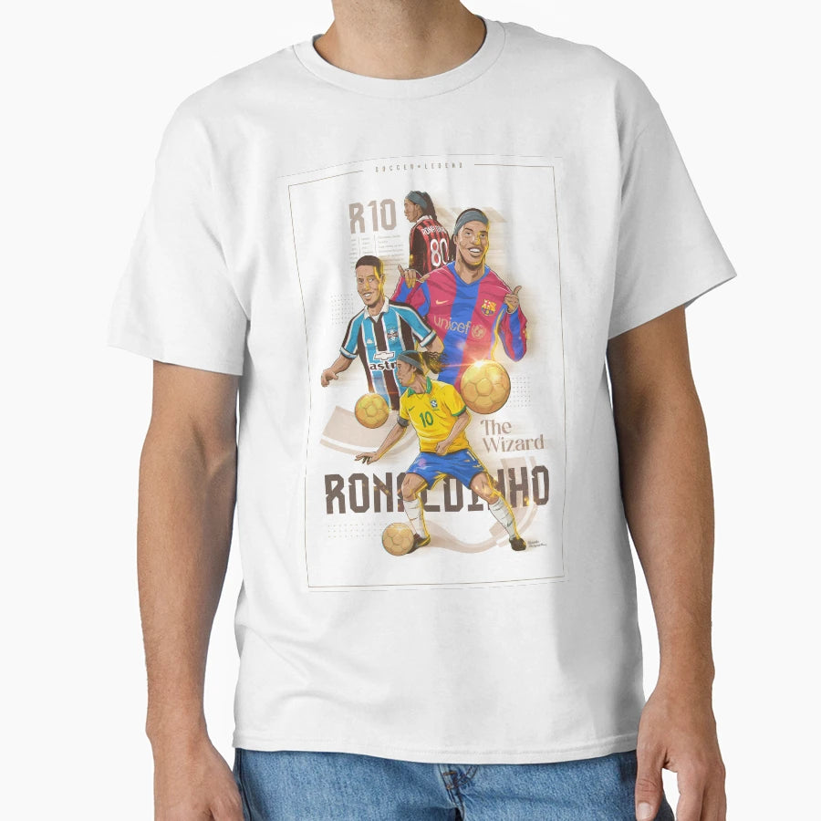 Ronaldinho R10 T-Shirt - Graphic Print for Adults - T-Shirt, Sweatshirt, Hoodie