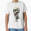 Funny Manga Skeleton Drawing Japan T-Shirt - Aesthetic Graphic for Adults - T-Shirt, Sweatshirt, Hoodie