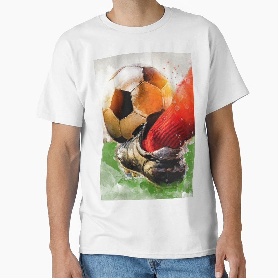 Football Watercolor Sport Art Football T-Shirt - Unique Graphic for Adults - T-Shirt, Sweatshirt, Hoodie