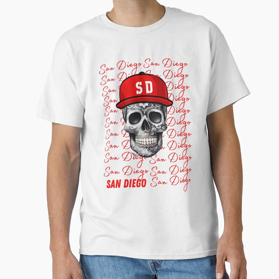 Sugar Skull San Diego T-Shirt - Aesthetic Graphic Men Women - T-Shirt, Sweatshirt, Hoodie