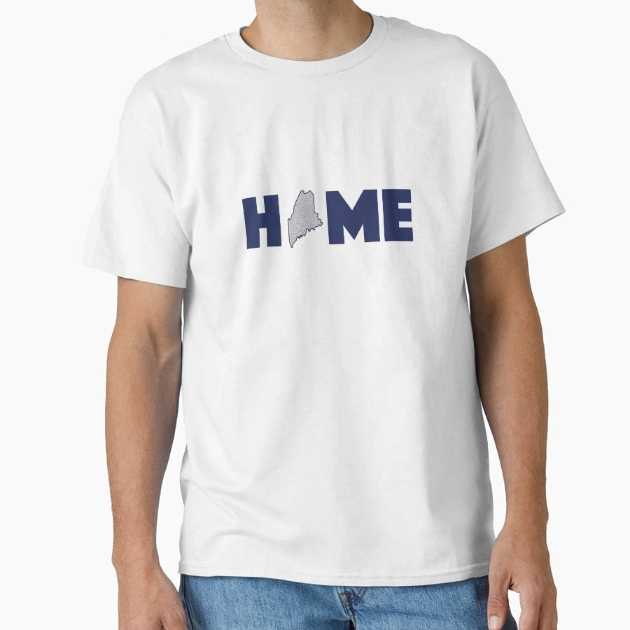 Home Maine Navy T-Shirt - Graphic Print Unisex - T-Shirt, Sweatshirt, Hoodie