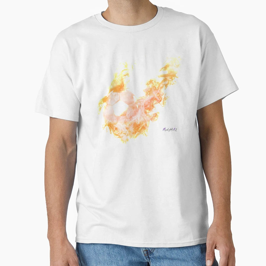 Football Fire T-Shirt - Fun Novelty Design for Adults - T-Shirt, Sweatshirt, Hoodie
