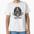 Denver Football Helmet Sugar Skull Day Dead T-Shirt - Unique Graphic Unisex - T-Shirt, Sweatshirt, Hoodie