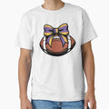 Purple Yellow Gold Football Coquette Bow T-Shirt - Unique Graphic Unisex - T-Shirt, Sweatshirt, Hoodie
