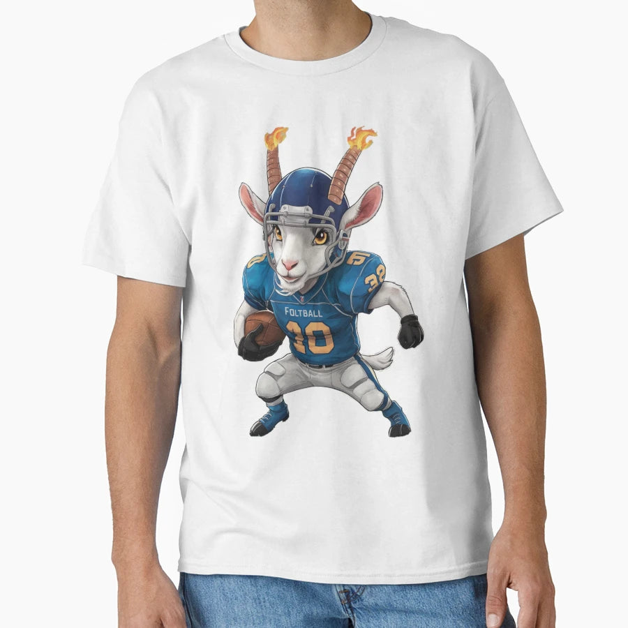 Football Fantasy Goat Goat T-Shirt - Aesthetic Graphic Unisex - T-Shirt, Sweatshirt, Hoodie