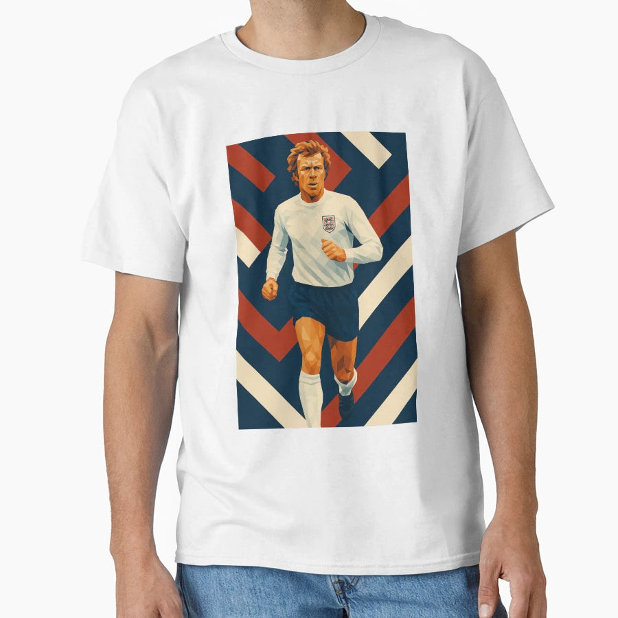 Bobby Moore Football England Legend T-Shirt - Minimalist Print Men Women - T-Shirt, Sweatshirt, Hoodie