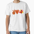 Peace Love Turkey T-Shirt - Unique Graphic Unisex - T-Shirt, Sweatshirt, Hoodie