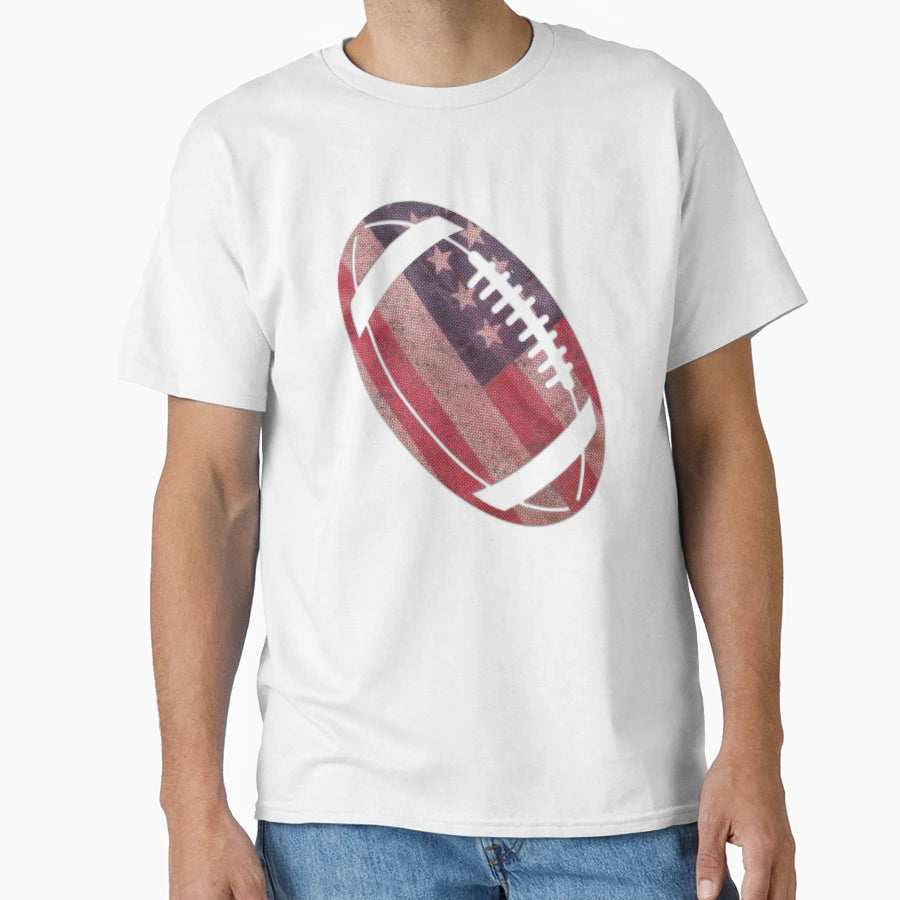 Usa Flag American Football Fan T-Shirt - Graphic Print Men Women - T-Shirt, Sweatshirt, Hoodie