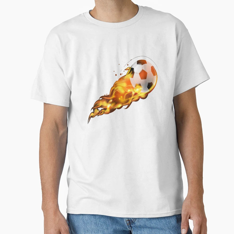 Fudbal Soccer Ball Fire T-Shirt - Unique Graphic for Adults - T-Shirt, Sweatshirt, Hoodie