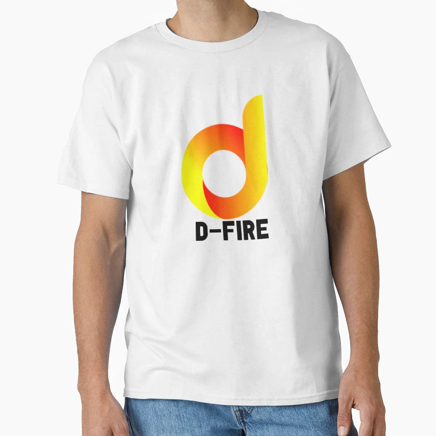 D Fire Letter T-Shirt - Graphic Print for Adults - T-Shirt, Sweatshirt, Hoodie