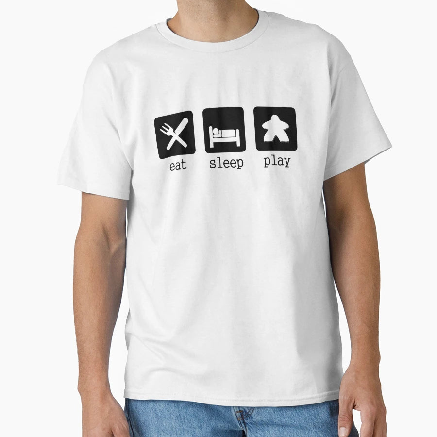 Eat Sleep Play T-Shirt - Custom Art Print for Adults - T-Shirt, Sweatshirt, Hoodie