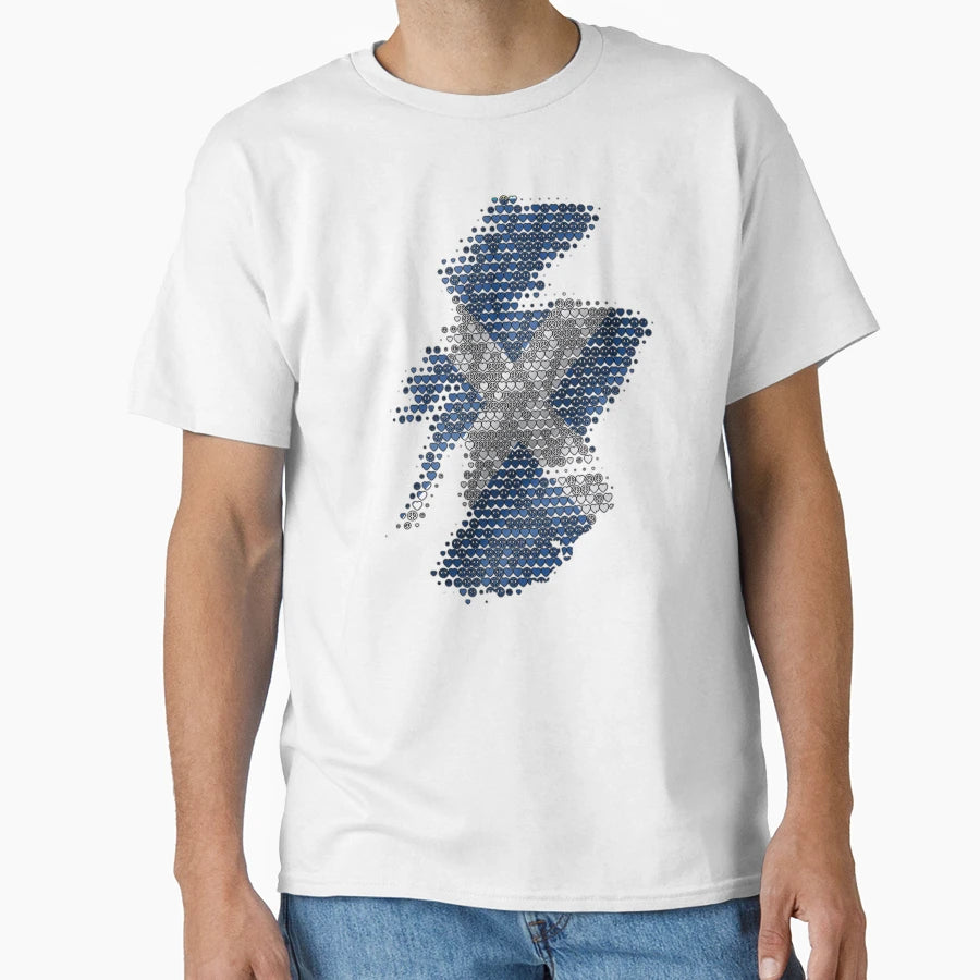 Scotland Map Love Art Heart And Peace T-Shirt - Novelty Apparel Men Women - T-Shirt, Sweatshirt, Hoodie