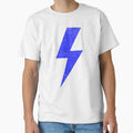 Blue Lightning Bolt Bold Electric T-Shirt - Novelty Apparel for Adults - T-Shirt, Sweatshirt, Hoodie