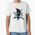 Monogram P Letter Initials Light Blue T-Shirt - Custom Art Print Unisex - T-Shirt, Sweatshirt, Hoodie