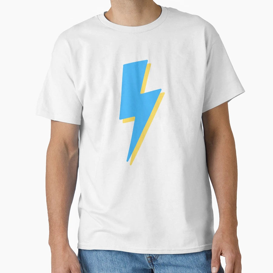 Blue And Yellow Lightning Bolt T-Shirt - Aesthetic Graphic for Adults - T-Shirt, Sweatshirt, Hoodie