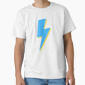 Blue And Yellow Lightning Bolt T-Shirt - Aesthetic Graphic for Adults - T-Shirt, Sweatshirt, Hoodie