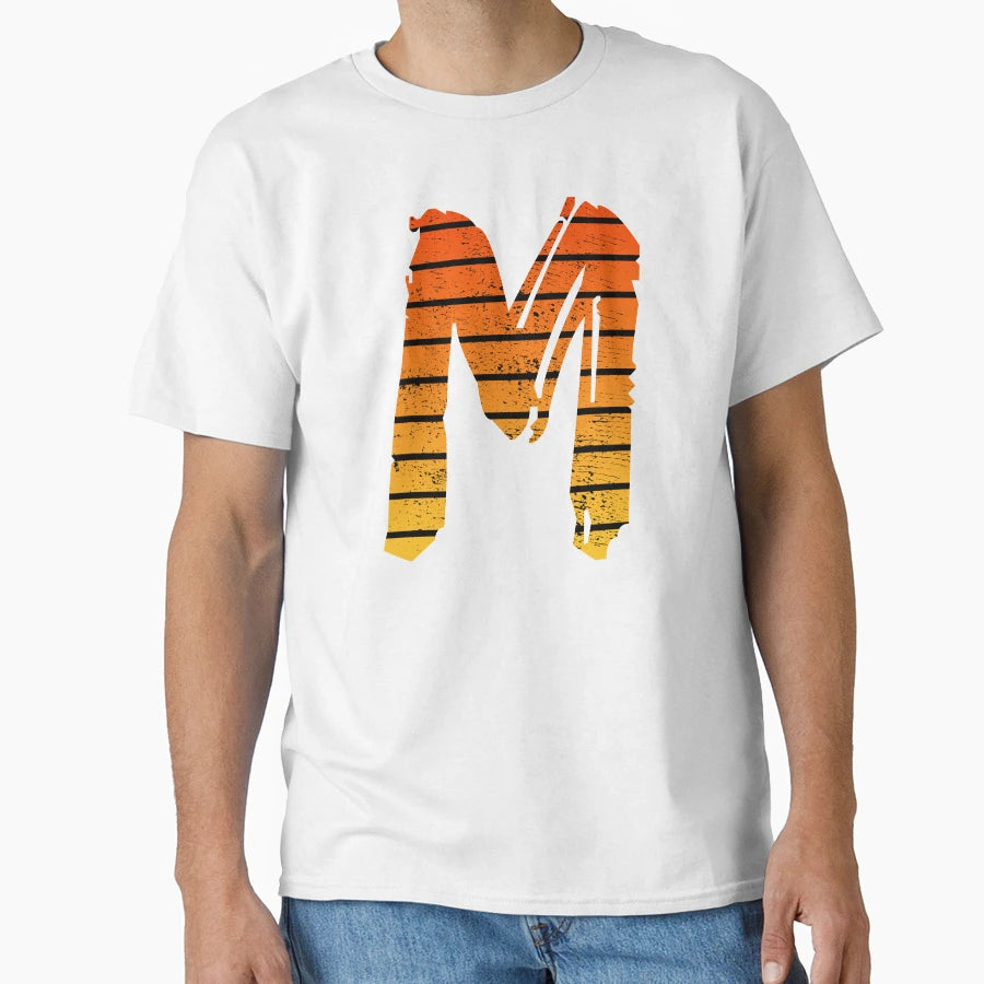 Letter M Initials T-Shirt - Custom Art Print Unisex - T-Shirt, Sweatshirt, Hoodie