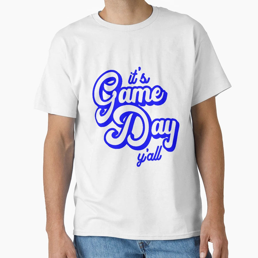 Blue And Yellow Its Game Day Yall T-Shirt - Casual Everyday Wear Men Women - T-Shirt, Sweatshirt, Hoodie
