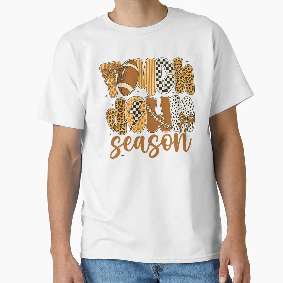Trendy Football Touchdown Season Fall T-Shirt - Graphic Print Men Women - T-Shirt, Sweatshirt, Hoodie
